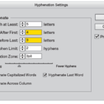 Adobe InDesign text balancing window