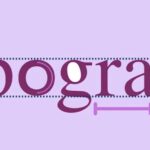 Word "Typography" with each letter decorated with various graphic elements on a purple background