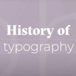 The inscription "History of typography" on a pink background