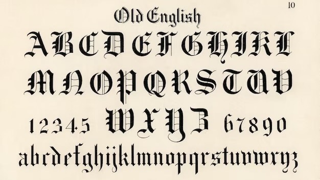 Old English calligraphy fonts