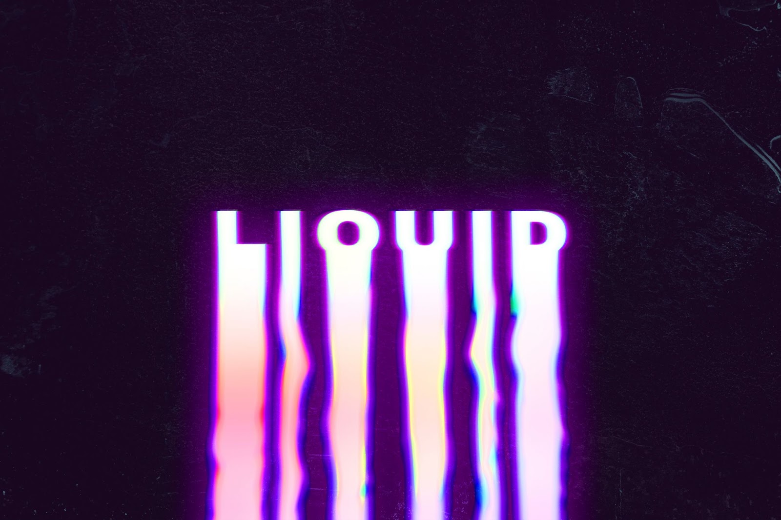 liquid typography font concept